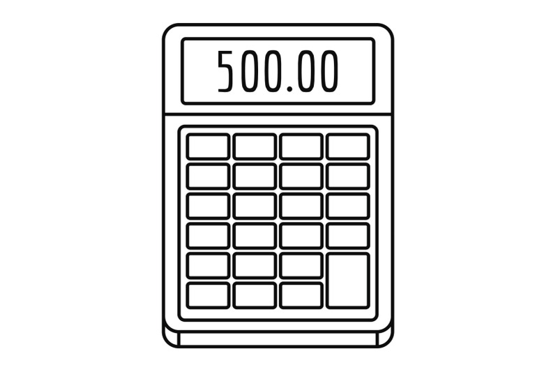 financial-calculator-icon-outline-style