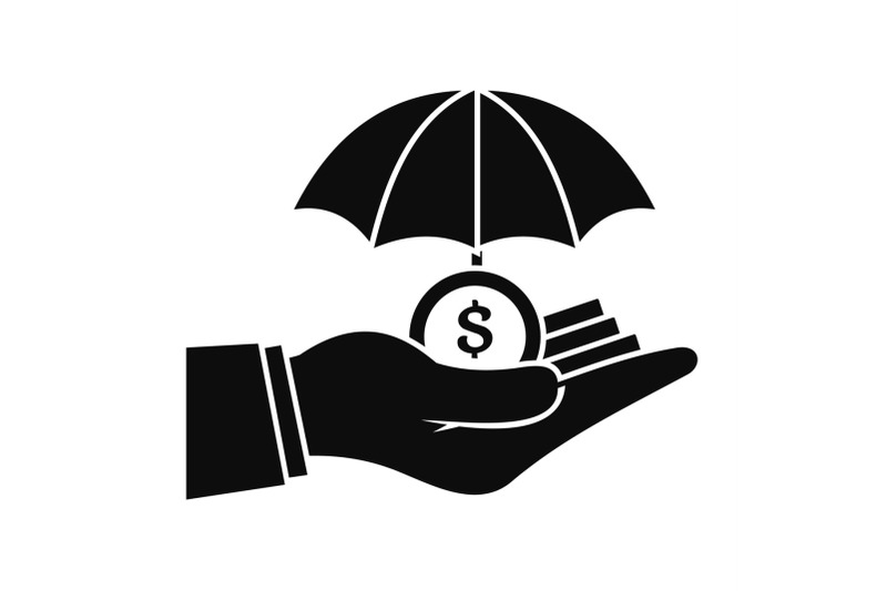 safe-money-hand-icon-simple-style