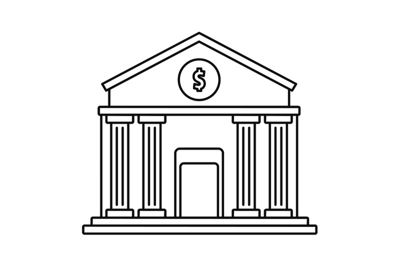 money-bank-icon-outline-style