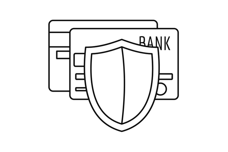 protected-credit-card-icon-outline-style