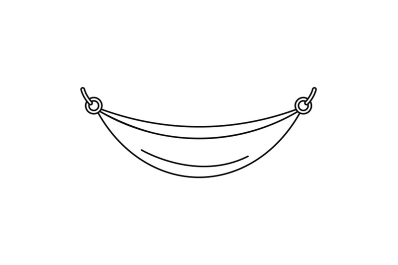 beach-hammock-icon-outline-style