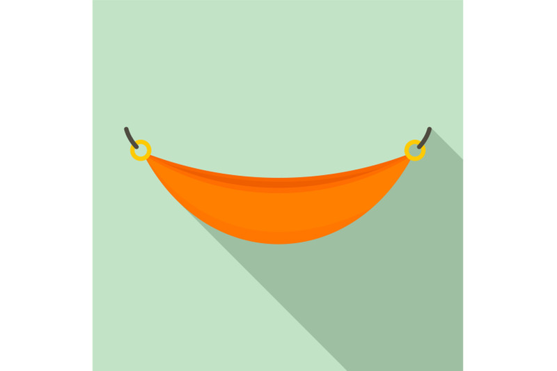 beach-hammock-icon-flat-style