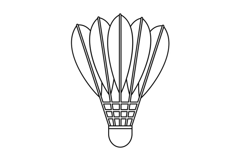 shuttlecock-icon-outline-style