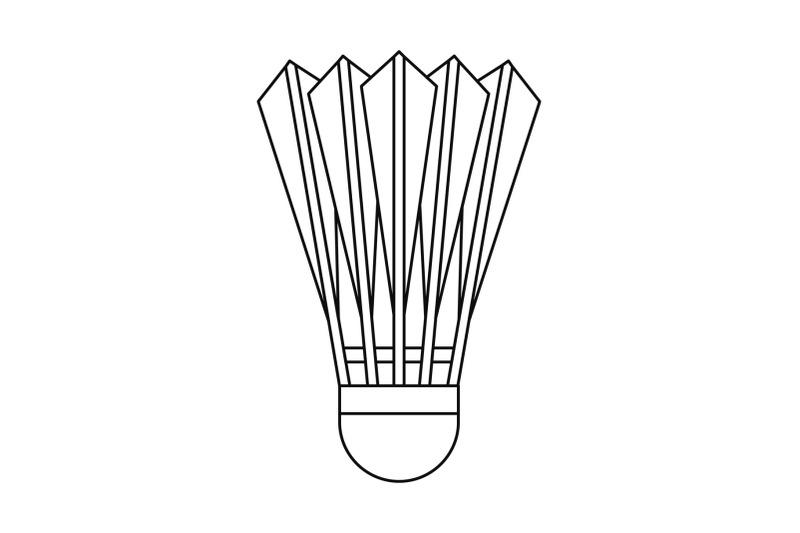 badminton-shuttlecock-icon-outline-style