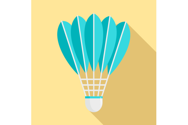 shuttlecock-icon-flat-style