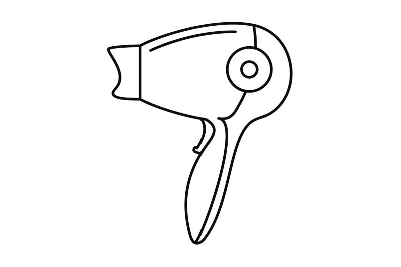 hot-hair-dryer-icon-outline-style