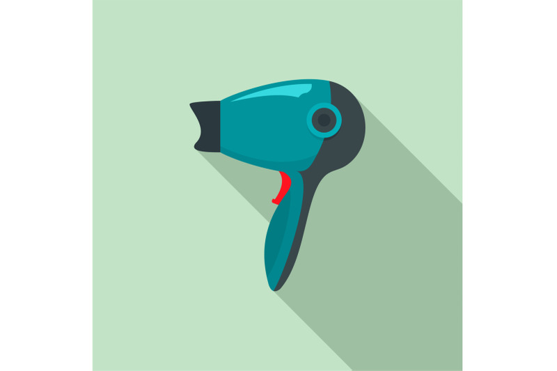 hot-hair-dryer-icon-flat-style