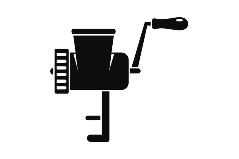 retro-meat-grinder-icon-simple-style