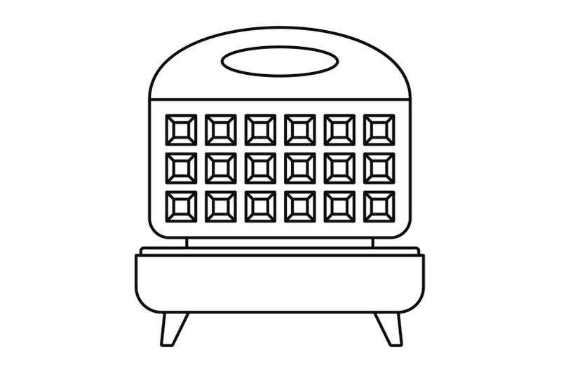 waffle-cooker-icon-outline-style