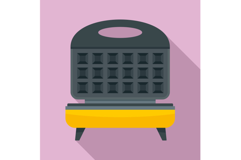 waffle-cooker-icon-flat-style