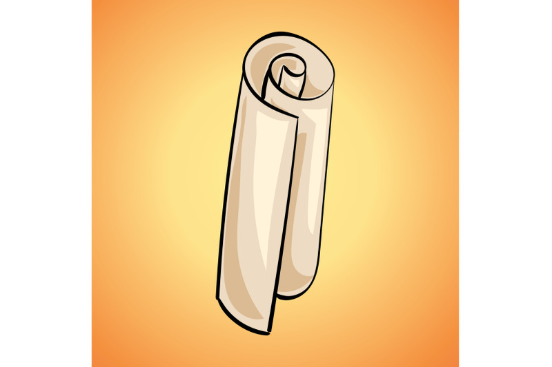 rolled-papyrus-icon-cartoon-style