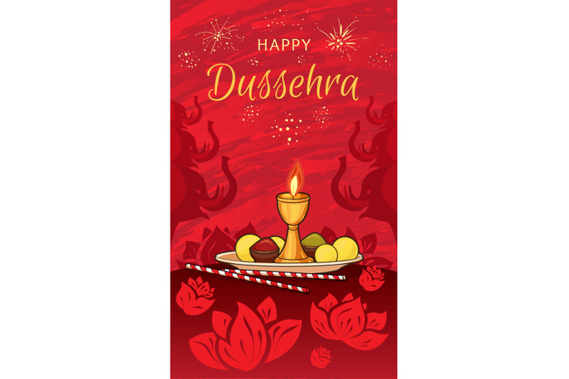 happy-dussehra-concept-banner-cartoon-style