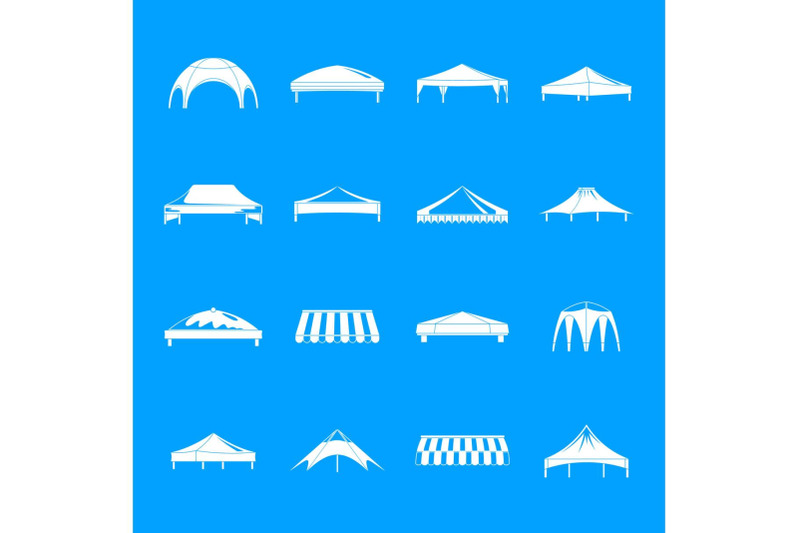 canopy-shed-overhang-icons-set-simple-style