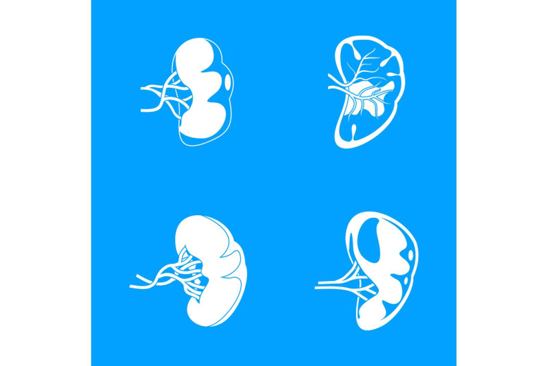 spleen-milt-anatomy-icons-set-simple-style