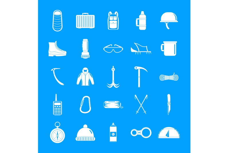 mountaineering-equipment-icons-set-simple-style