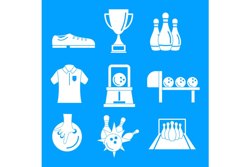 bowling-kegling-game-icons-set-simple-style