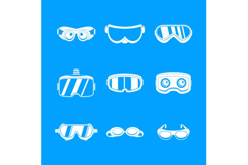 goggles-ski-glass-mask-icons-set-simple-style