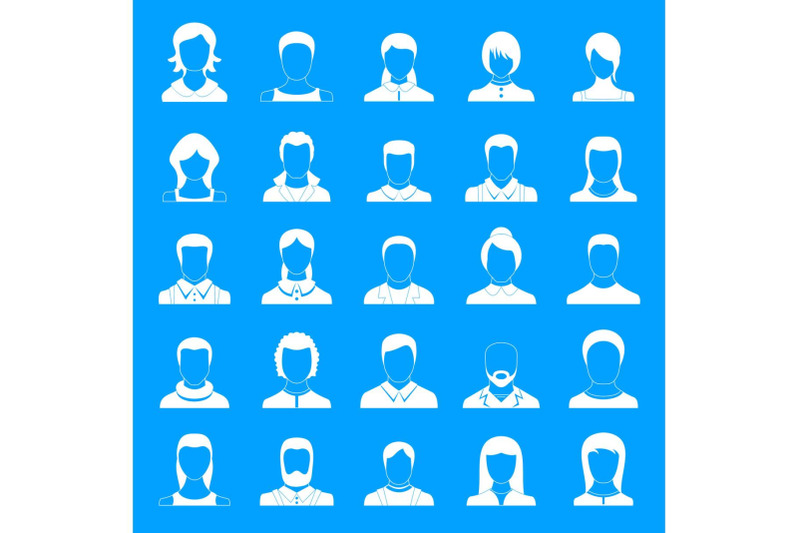 avatar-user-icon-set-simple-style