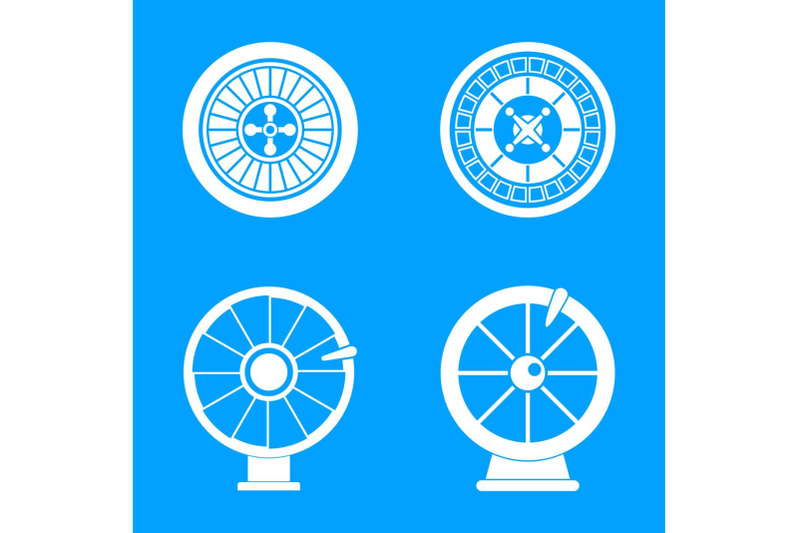 roulette-wheel-fortune-icons-set-simple-style