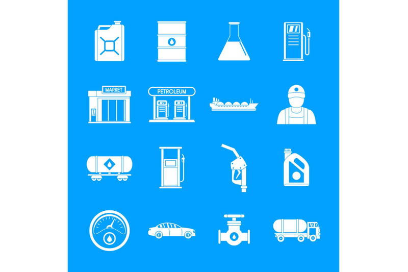 petrol-station-gas-fuel-icons-set-simple-style