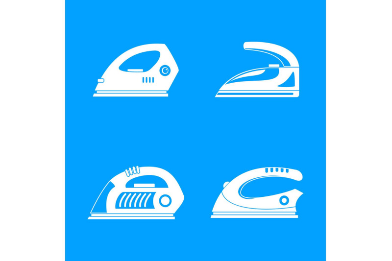 smoothing-iron-drag-icons-set-simple-style