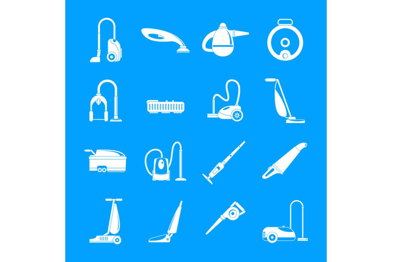 vacuum-cleaner-washing-icons-set-simple-style