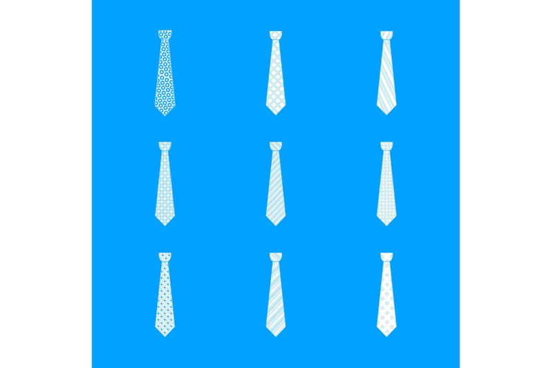 elegant-tie-icon-set-simple-style