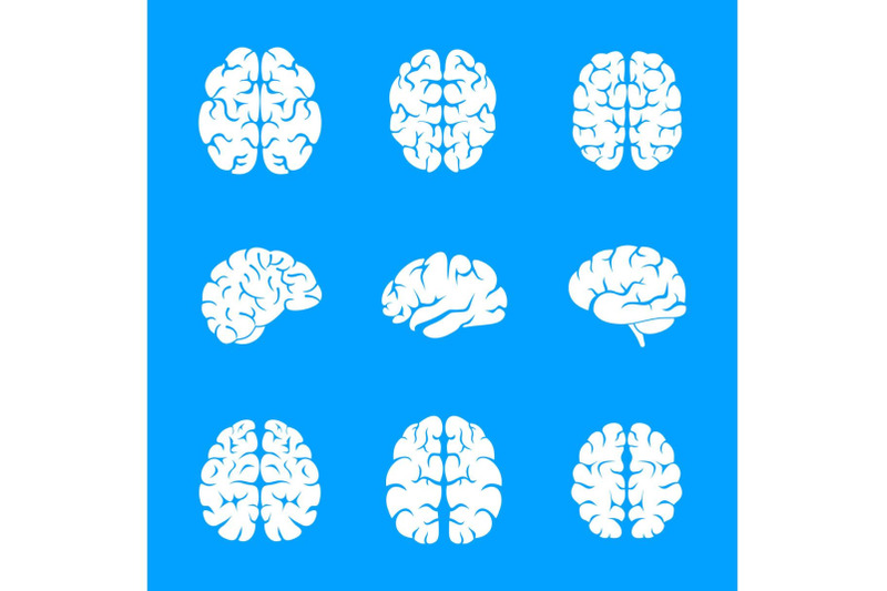 brain-thinking-icon-set-simple-style