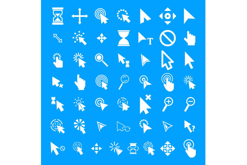 mouse-cursor-icons-set-simple-style