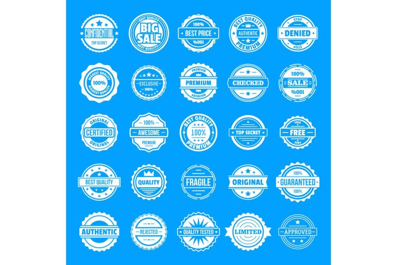 vintage-badges-and-labels-icons-set-simple-style