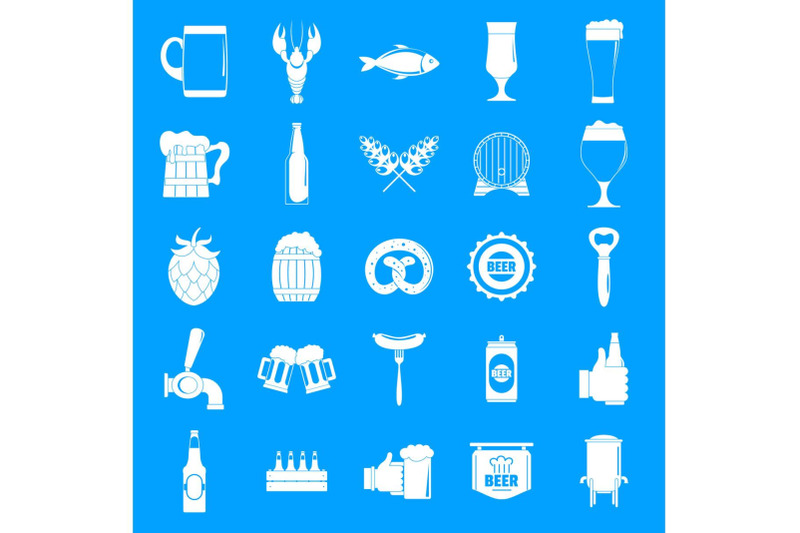 beer-icons-set-simple-style