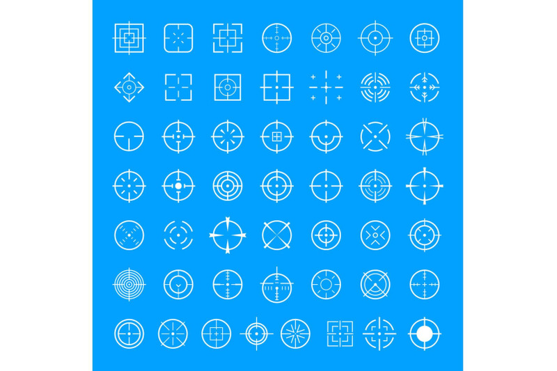 aim-target-icons-set-simple-style