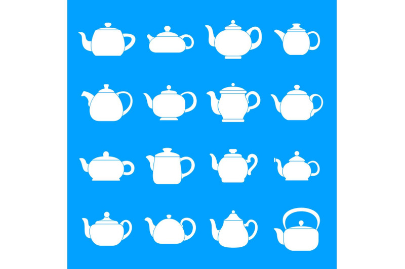 kettle-teapot-icons-set-simple-style