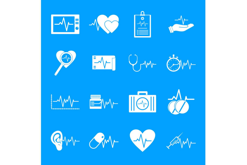 heart-pulse-beat-icons-set-simple-style