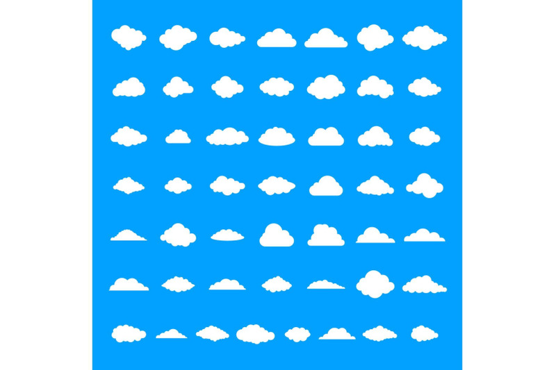 cloud-icons-set-simple-style