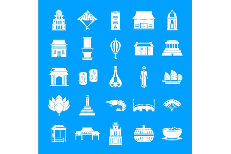 vietnam-travel-tourism-icons-set-simple-style