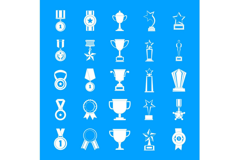 medal-award-icon-set-simple-style