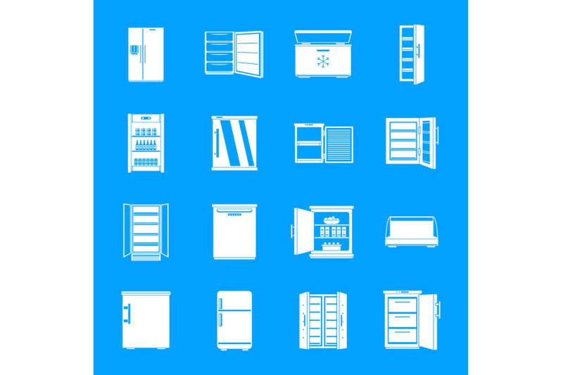 freezer-fridge-frozen-ice-icons-set-simple-style