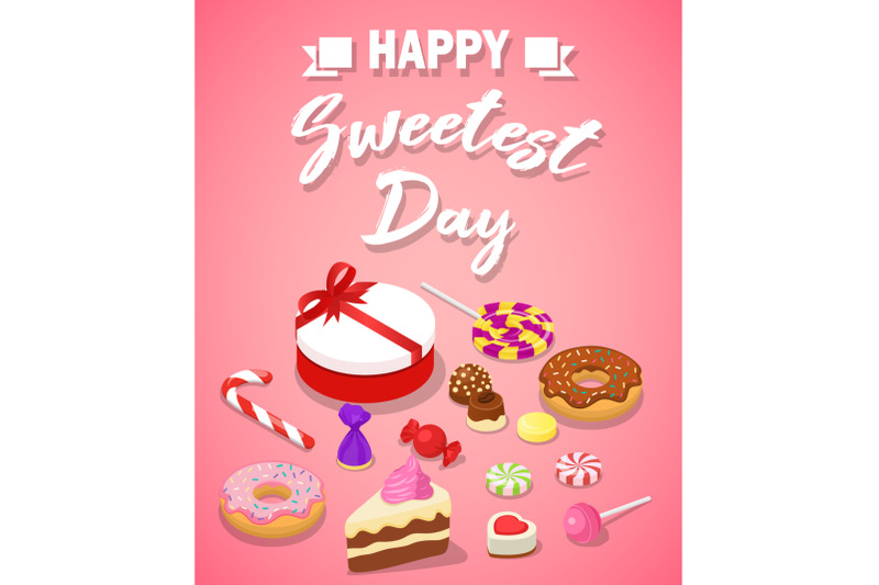 sweetest-day-concept-background-isometric-style