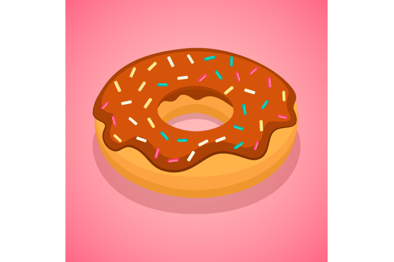 choco-donut-icon-isometric-style