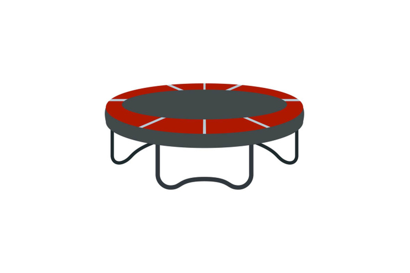 garden-trampoline-icon-flat-style