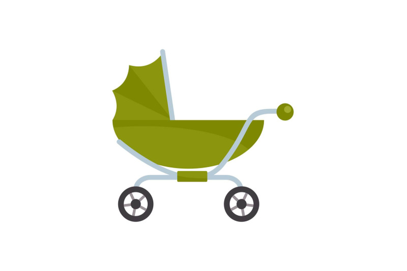 classic-baby-pram-icon-flat-style