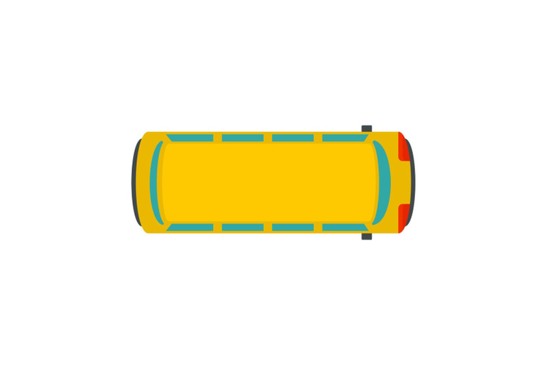 top-view-school-bus-icon-flat-style