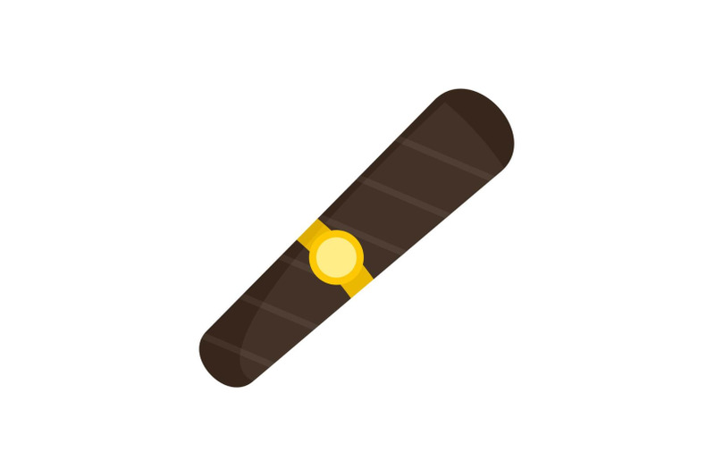 black-cigar-of-cuba-icon-flat-style