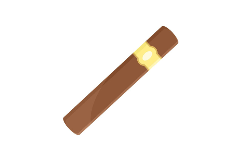 brown-cigar-of-cuba-icon-flat-style