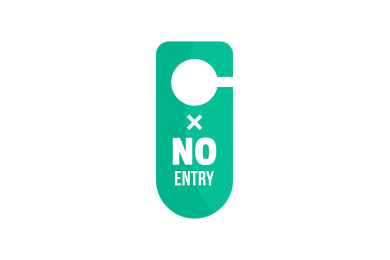no-entry-hanger-tag-icon-flat-style