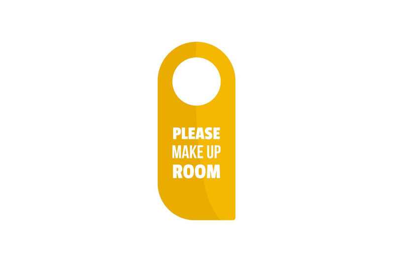 please-make-up-room-hanger-tag-icon-flat-style