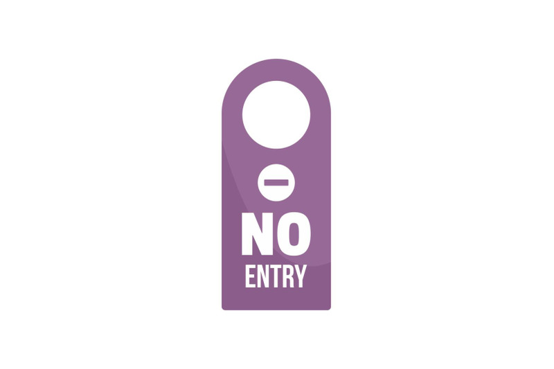 no-entry-room-tag-icon-flat-style