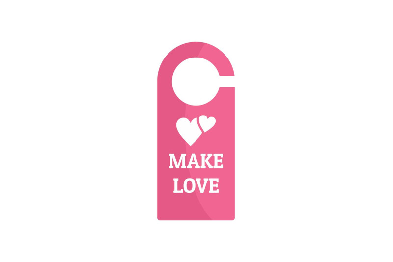 make-love-room-tag-icon-flat-style