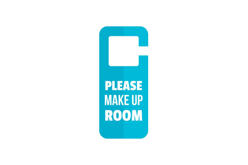 please-make-up-room-hanger-icon-flat-style